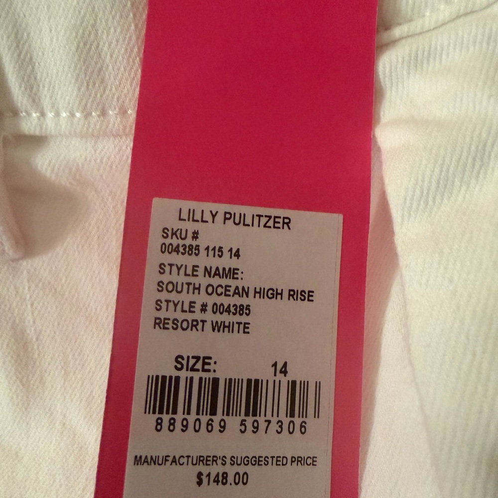 Lilly Pulitzer white  Straight Leg Jeans - Picture 2 of 2